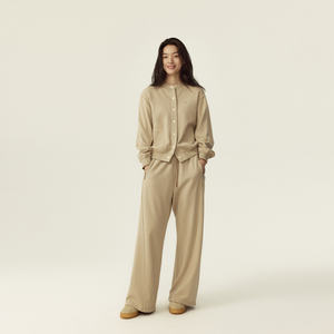 <span class=keywords><strong>Resimple</strong></span>-Sudadera de cuello sencillo para mujer, Top abotonado regular con cuello levantado, tejido de algodón para la temporada de otoño - Product Image 2