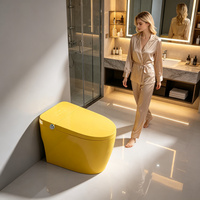 Toilettes intelligentes de luxe pour usage domestique, sanitaires automatiques, chasse d'eau automatique, couleur électrique, commande vocale, siphon en S, siège chauffant, double chasse d'eau