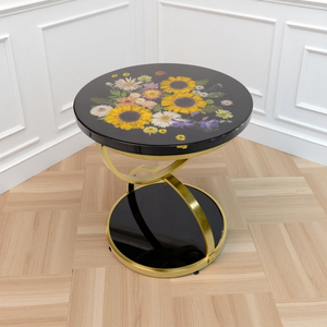 Nuovo Design vendita calda piccolo tavolino da tè da salotto camera da letto vera e propria fiore colorato in resina artigianale tavolo per la casa <span class=keywords><strong>mobili</strong></span> - Product Image 5