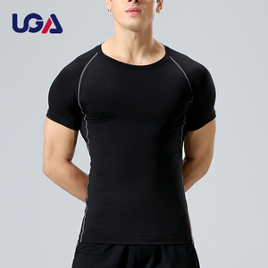 Camisa de gran tamaño con dobladillo recto negro Camiseta de béisbol con bordado transpirable para ejercicio deportivo para hombre - Product Image 2
