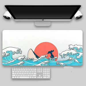 Black & White Japan Art Great Waves Mouse Pad Gaming Office <span class=keywords><strong>Computer</strong></span> Mouse Pad Xxl muslimwaterproof - Product Image 3