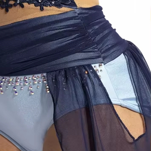 Ensemble <span class=keywords><strong>de</strong></span> <span class=keywords><strong>justaucorps</strong></span> <span class=keywords><strong>de</strong></span> danse lyrique pour femmes professionnels, en spandex <span class=keywords><strong>de</strong></span> haute qualité, avec des strass et des appliques, vêtements <span class=keywords><strong>de</strong></span> danse lyrique - Product Image 4