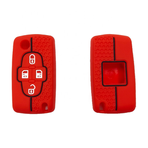Étui de couverture de clé à distance en Silicone clé de voiture pour <span class=keywords><strong>Peugeot</strong></span> <span class=keywords><strong>1007</strong></span> 807 pour Citroen C8 4 boutons pliant Flid - Product Image 4