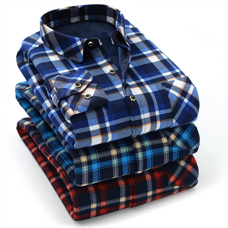 High Quality Soft Comfortable Casual Shirts Men Autumn Spring Winter Long Sleeve Fashion Flannel Plaid Male Shirts