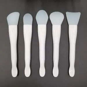 Dual Sided Face Spatula Spoon Scoop Tool Silicone Face Mask Cream Applicator Brush for Home Spa Treatment Sleeping Clay Mask