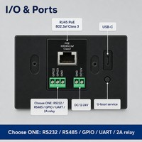 Tablet Layar Sentuh Android 15 RK3566 7 Inci untuk Pemasangan di Dinding, Speaker USB C, 2 Mikrofon, PoE, NFC, RS485 Opsional, BMS, HVAC, Kontrol Rumah Pintar
