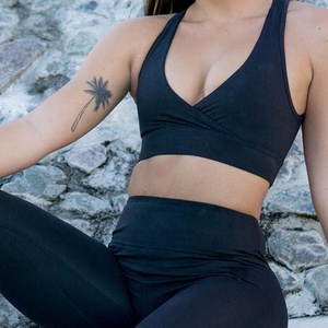 Gym, Yoga clothes, Yoga wear Sports Fitness Sexy Cross bra and leggings set - Product Image 4
