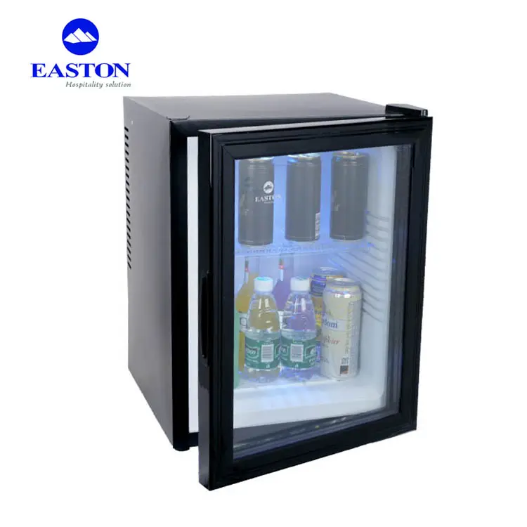 Mini réfrigérateur portable 40l, affichage de porte en verre simple, frigo, mini bar chocolat, hôtel avec congélateur