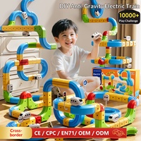 Kit de construction de circuit de voitures à illusion magnétique anti-gravité avec échelle d'escalade et balançoire, nouveau style, vente en gros, 40 pièces