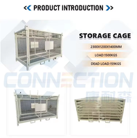 Cage de stockage de fil de conteneur de rouleau pliable en acier industriel logistique de stockage en entrepôt de bonne qualité