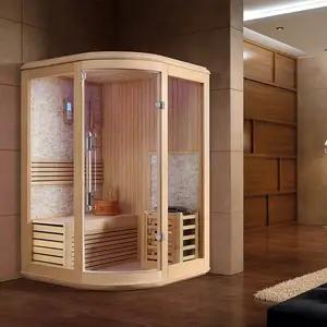 Luxury Indoor Steam And Infrared Sauna Room Wet Steam Computer Control Panel