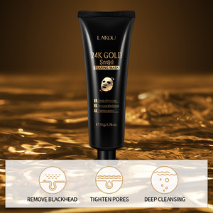 LAIKOU หน้ากากกำจัดสิวหัวดำ,หน้ากากปิดปากหอยทากทองคำ24K ลอกออกได้ล้ำลึก - Product Image 4