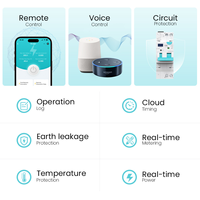 Disjoncteur différentiel intelligent TOSMR1 Type AC Zigbee pour Tuya Smart Life, automatisation domestique, contrôle à distance, mesure de la consommation, Chayo