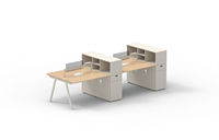 ATWOKA - Bureau de travail moderne de conception récente, poste de travail modulaire avec rangement, luxe pour le personnel