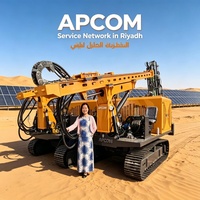 Machine de forage et de pose de pieux APCOM pour fermes solaires