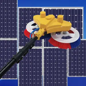 Spazzola rotante per pulizia pannelli fotovoltaici Multifit per pulizia solare 3.5/5.5/7.5m spazzola telescopica per pulizia pannelli solari a manico lungo