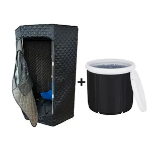 Household Recycling Compartment Portable Cold Insertion Package Hot Water Therapy Combination Sauna Tent And Ice Bath