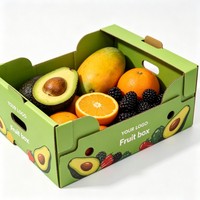 Aanpasbare milieuvriendelijke kartonnen dozen voor groenten en fruit, zoals appels, avocado's en mango's. Goedkope kartonnen dozen.