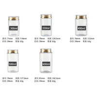 Flacons de médicaments de luxe en acrylique vides de 300 ml, 350 ml, 400 ml, 500 ml, 600 ml pour le stockage de poudre de médicaments, de pilules et de comprimés