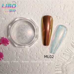 Polvo de Aurora Blanco Espejo Cromado de 6 Colores para Uñas, Suministro de Fábrica LIBO - Product Image 3