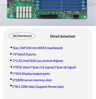Motherboard X99 ATX, dengan Intel V3 V4 Xeon E5 prosesor Kombo LGA2011 6 * DDR4 tampilan VGA Antarmuka SATA untuk Server NAS