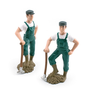 Lelewu simulación trabajador muñeca modelo granja Rancho escena mesa de arena paisaje pala mierda granjero mujer Decoración - Product Image 3