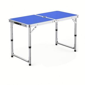 Ensemble de camping : Table et chaises pliantes en aluminium, structure moderne, portable pour l'extérieur, 4 places, cadre métallique en carton - Product Image 3