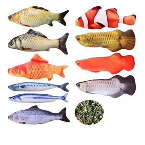 Giocattolo per Gatti a Forma di Pesce Super Morbido con Erba Gatta per Gattini, Antistress Interattivo, Disponibile per Vendita all'Ingrosso - Product Image 1
