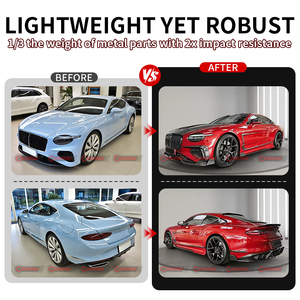 ชุดแต่ง Bentley Continental GT 2025 สไตล์ MSY คาร์บอนไฟเบอร์ ประกอบด้วยลิ้นหน้า ช่องระบายอากาศข้างบังโคลน สเกิร์ตข้าง ฝาครอบกระจกมองข้าง และดิฟฟิวเซอร์หลัง - Product Image 2