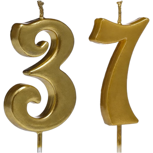 Velas <span class=keywords><strong>de</strong></span> <span class=keywords><strong>Cumpleaños</strong></span> con Número Dorado, Velas Perfumadas Ecológicas sin Humo, Decoraciones <span class=keywords><strong>para</strong></span> Fiestas <span class=keywords><strong>de</strong></span> <span class=keywords><strong>Cumpleaños</strong></span>, Adorno <span class=keywords><strong>para</strong></span> Pastel, Regalos <span class=keywords><strong>para</strong></span> Hombres y Mujeres - Product Image 1