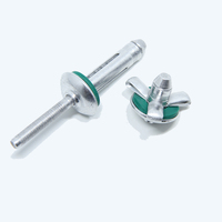 Rivets aveugles en aluminium imperméables à trois plis de 7,7 * 27 avec rondelle en caoutchouc pour bateaux