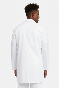 Bata de Laboratorio Protectora de Manga Larga Blanca para Hombre, para Químicos y Médicos / Poliéster + Spandex - Product Image 4