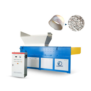 Plastic waste double single shaft shredder fiber shredder machine PP woven bag making machine