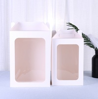 Sacs cadeaux rectangulaires en carton blanc en gros avec fenêtre transparente – Boîtes d'emballage élégantes pour options cadeaux Fête des Femmes