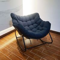 Fauteuil inclinable relaxant, style nordique, chaise longue à bascule, fauteuil à bascule en aluminium, fauteuil œuf, intérieur/extérieur, salon, fauteuil de loisirs