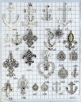 Le nouveau pendentif d'ancre d'orleans pendentif pour la fabrication de bijoux Zakka pendentif tibétain en argent