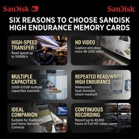 Kartu Memori SanDisk HIGH ENDURANCE Asli 512GB Micro Tf SD Card 512G U3 V30 4K TF Flash Card untuk Monitor Video