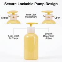 Bouteilles de gel douche en PET brillant avec logo personnalisé, bouteilles en plastique étanches et anti-fuites pour shampoing pour animaux et liquides de soin pour salon