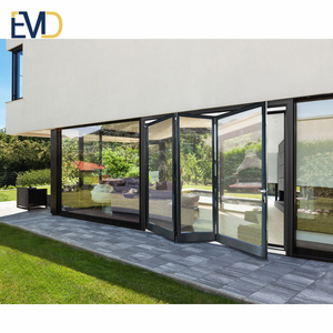 Accordéon Coulissant Aluminium Bifold Pliant Double Verre Portes <span class=keywords><strong>Patio</strong></span> <span class=keywords><strong>Prix</strong></span> - Product Image 3
