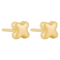 CELES Boucles d'oreilles clous en céramique colorées trèfle à quatre feuilles pour femme, bijoux quotidiens minimalistes et mignons, vente en gros