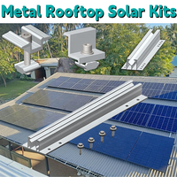 Rails de montage solaire en aluminium anodisé pour toiture métallique, système de montage solaire, mini-rails solaires, support de montage de panneaux solaires