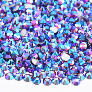 SS6 8 10 16 20 30 Arcobaleno Rosa Color Oro Diamante della Parte Posteriore Piana Pietre Cristalli Non Hotfix Vetro Strass Strass - Product Image 3