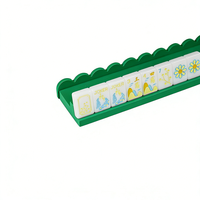 Support de rangement personnalisé en bois coloré pour tuiles de Mahjong, support en acrylique vert de 20 pouces avec poussoir magnétique