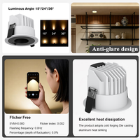 Spot LED encastré CE ETL SAA, dimmable 0-10V, CRI95 élevé, avec détecteur de mouvement, pour projets d'éclairage intérieur de centres commerciaux