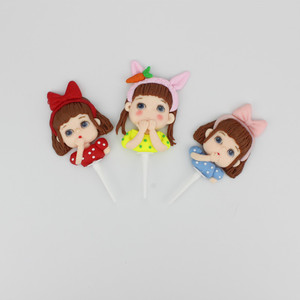 Soft Clay Princess Girl Polymer Clay Couple Anniversary Boy And Girl Cake Toppers Birthday Decoration Handmade - Product Image 2