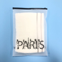 Sac d'emballage pour vêtements en plastique transparent biodégradable compostable avec fermeture éclair givrée et logo personnalisé