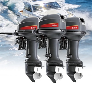 Nouveau moteur marin à essence 40 CV, moteur de bateau 2 temps avec système de trim et d'inclinaison pour rénovation/amélioration - Product Image 1