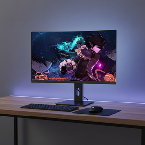Moniteur de jeu incurvé à écran large LCD IPS FHD 1080p 2K 4K de <span class=keywords><strong>27</strong></span> <span class=keywords><strong>pouces</strong></span>, prix d'usine, affichage LED RGB pour ordinateur de bureau, 165Hz 240Hz - Product Image 1