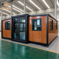 Maison modulaire extensible à double aile de 20, 30 ou 40 pieds, 1 à 4 chambres avec salon, sur mesure, type conteneur