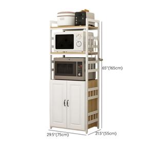 Armoire moderne à 4 niveaux, blanche, hauteur de 165cm, pour four à <span class=keywords><strong>micro</strong></span>-<span class=keywords><strong>ondes</strong></span>, rangement de boulangers pour la cuisine - Product Image 2